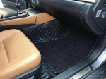 Комплект ковров в салон Toyota Land Cruiser 200 2018+ /Lexus LX570 2017+ Черный с черной строчкой